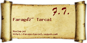 Faragó Tarcal névjegykártya